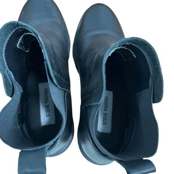 STEVE MADDEN Moira Lug Sole Leather Boots - Picture 6 of 8